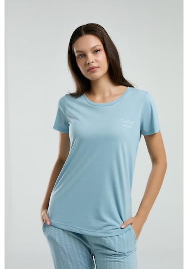 Pierre Cardin Kadın Mavi Pijama Takımı Pc8997-s-v1 Mavi