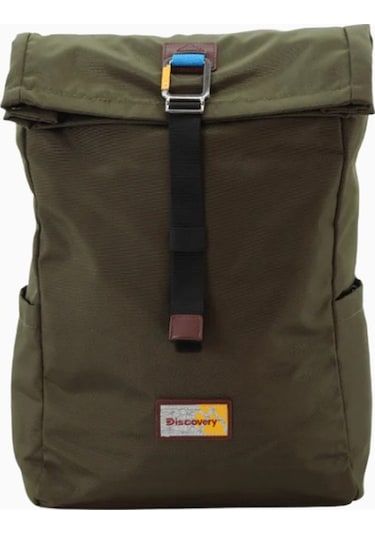 Discovery Icon Roll Top Sürdürülebilir Unisex Sırt Çantası Yeşil 2