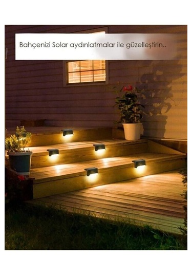 Köşebent Merdiven Veranda Solar Güneş Enerjili Bahçe Lamba 1adet