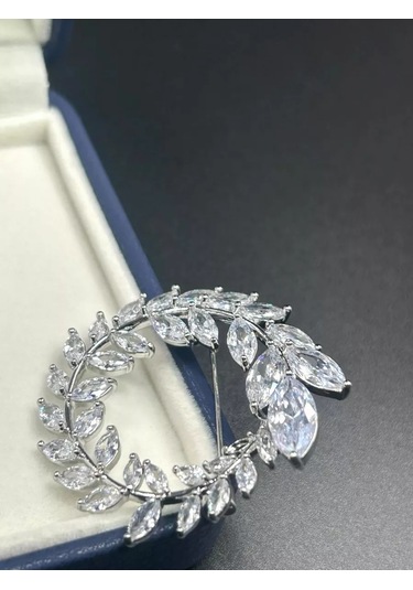 Scarlet Msk Broş Çiçek 211967899 Gri