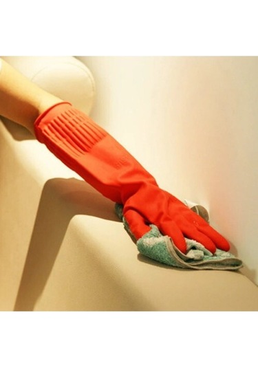 9000994136496drvs - Uzun Konç Bulaşık Eldiveni M Beden Çok Renkli