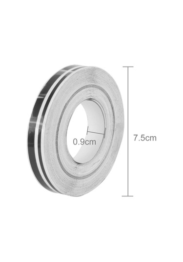 Cbtx 12MM x 9.8M Kendinden Yapışkanlı Dekoratif Şerit Bant Siyah