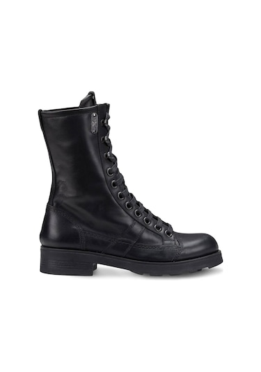 Çizme Kadın Oxw002100 Oxs Frank 0021 Mıd D Leather Black Siyah