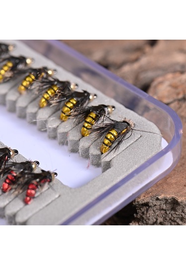 Leo 28254 50 Adet Sinek Balıkçılık Lures Kiti Yapay Yem Bas Alabalık Somon