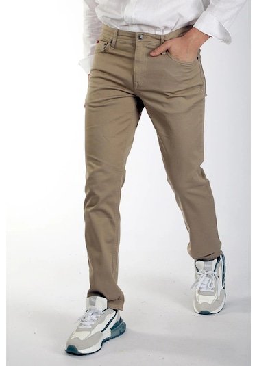 252 Lcm 221002 Jagger Lee Cooper Erkek Dokuma Pantolon Bej
