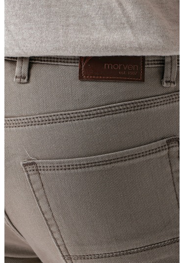 Erkek Vizon Mevsimlik Pamuk 5 Cep Slim Fit Jean Pantolon 25ms003008405 Vizon Vizon
