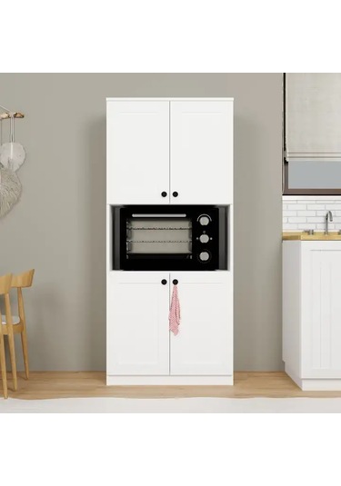 Lucas 4 Kapaklı Çok Amaçlı Dolap, Çok Amaçlı Banyo, Mutfak Ve Mikrodalga Fırın Dolabı - Beyaz Beyaz Lucas 4 Kapaklı Çok Amaçlı Dolap, Çok Amaçlı Banyo, Mutfak Ve Mikrodalga Fırın Dolabı - Beyaz Beyaz
