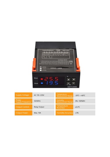 Ulzyvf Sht2000 Akıllı Termostat: Buzdolabı İçin 110-220v Isıtma/soğutma, Nem Ve Sıcaklık Düzeltme