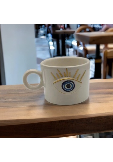 Altın Yaldız Göz Nazar Fincan Mug