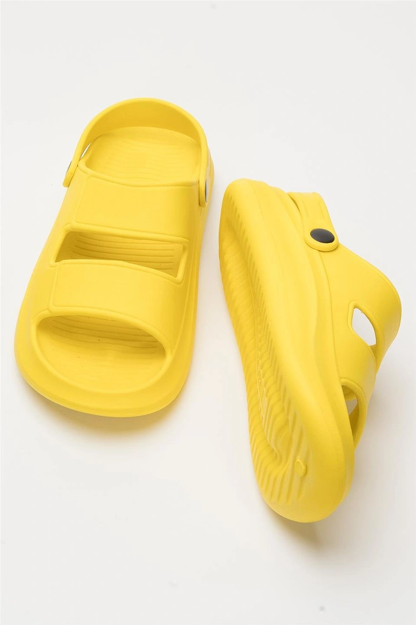 Unisex Ortopedik Deniz Havuz Terliği Sandalet Sarı Sarı