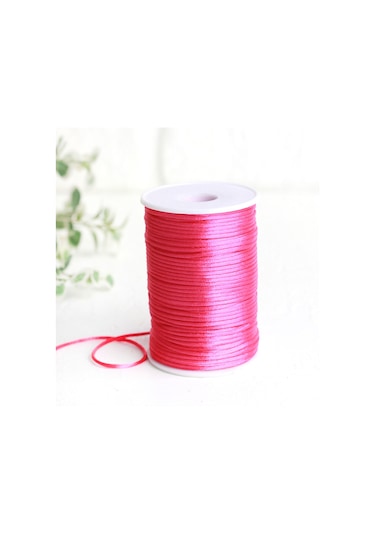 Fuşya floş ip (sıçan kuyruğu), 2 mm  5 metre Fuşya