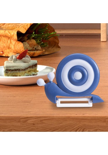 Homyl Sebze Soyucu Seramik Bıçaklı Mutfak Aleti Havuçlar Sebzeler Mavi