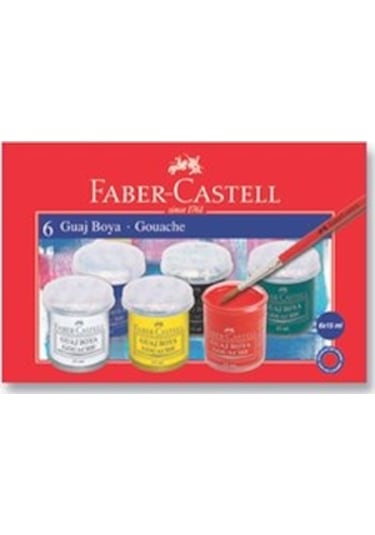 Faber Castell Guaj Boya Şişe 6 Renk 15 Ml Çok Renkli