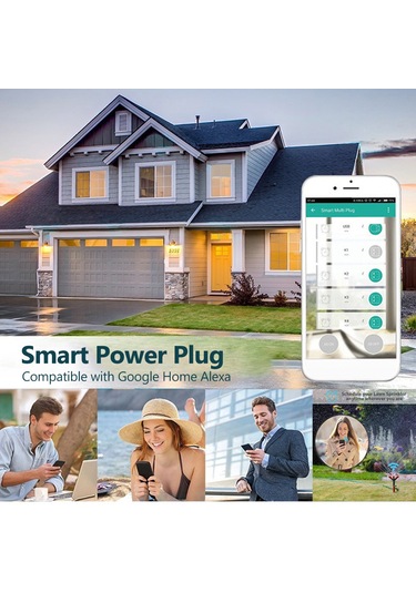 Konesam Tuya Wifi Akıllı Priz - 16a Enerji Ölçer, Uzaktan Kontrol, Ses Komutu İle Ev Otomasyonu