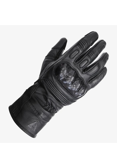 Venom Motosiklet Eldiveni Deri Siyah %100 Leather Motorcu Eldiveni