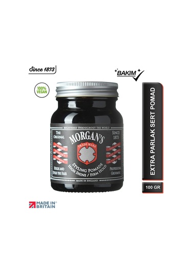 Morgan's Pomade High Shine Firm Hold Styling Pomade Sert Tutuşlu Şekillendirici Pomad 100 G