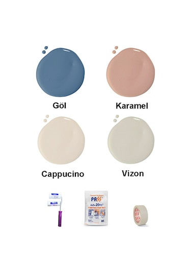 Bi Boya Geometrik Duvar Boyama Seti 5 - 1 L