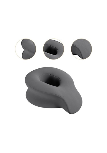 Suntek Yüz Beşik Yastığı Dinlenme Rahatla Yüzük Koyu-gri Koyu Gri