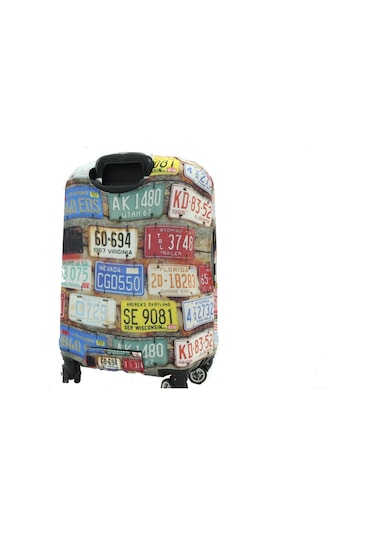 My Saraciye 15 Valiz Kılıfı, Bavul Kılıfı - Plakalar 15 Gri