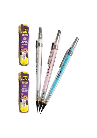 0.9 Mm Kalın Uç Uçlu Kalem Seti 3 Kalem 2 Paket 0.9 Mm Uç Çok Renkli