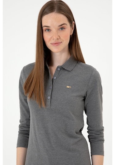 U.s. Polo Assn. Kadın Antrasit Melanj Sweatshirt 50313593-vr081 Antrasit Melanj