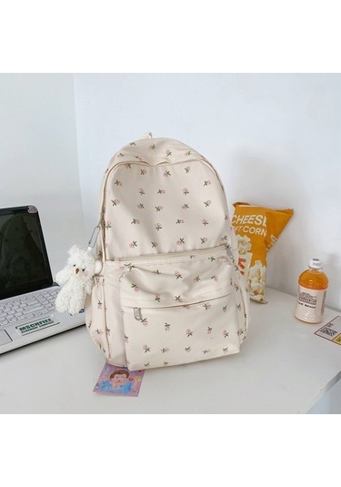 Sırt Çantası Okul Çantası Eğlence Büyük Kapasiteli Bilgisayar Sırt Çantası Eb5397 Bej