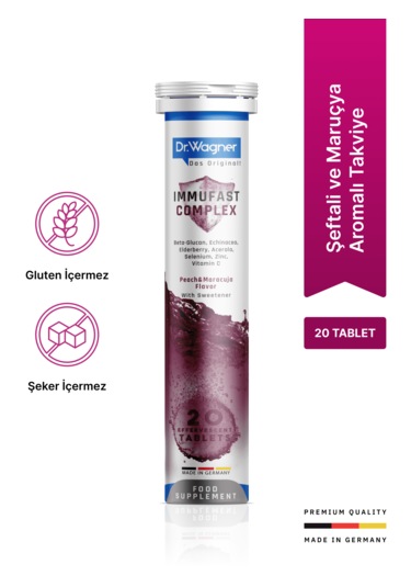 Dr. Wagner Immufast Complex Ekinezya Ve Karamürver Besin Desteği 20 Efervesan Tablet