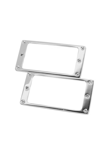 Hfambition Gitar Humbucker Pikap Kafası - Çinko Alyüminyum, Ses Kalitesini Artırır, 2 Adet, Gümüş Renk, 4x4mm Düz Çerçeve
