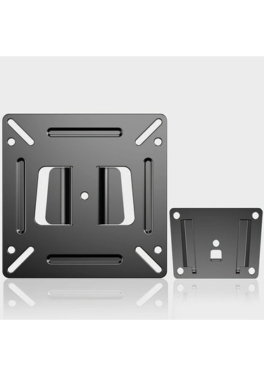 Xuweiwei 14-27 İnç Siyah Sabit Düz Ekran Tv Montaj Braketi Demir Vida Siyah