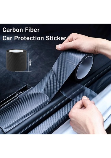 3d Karbon Fiber Araba Etiket Su Geçirmez Çizilmez Koruyucu Film Dıy Araba 10cm 3m Diğer