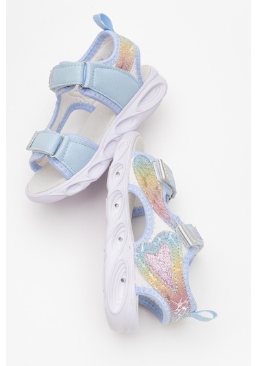 Mnpc Kız Çocuk Mavi Işıklı Anatomik Hafif Günlük Sandalet 25y3s1006556 Mavi
