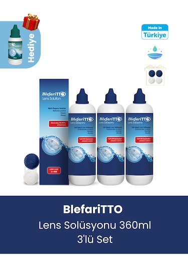 Tto Blefaritto Lens Solüsyonu 3 x 360 ML + Çanta Boy 60 ML