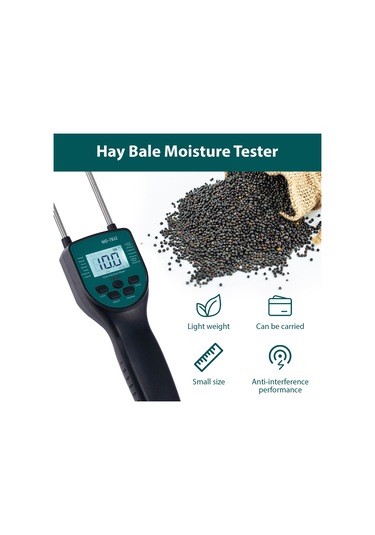 Teltree Tahıl Nem Ölçer Buğday Taneler İçin Metal Prob Ve Lcd Ekranlı, Sesli Hatırlatmalı, 14 Tahıl Türü Ölçebilen Nem Ölçüm Aleti Md7832 Pil Hariç