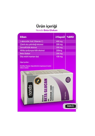 Nondo Advanced Beta Glucan 60   Kapsül