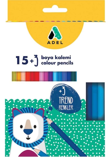 Adel Kuru Boya Kalemi 15+3 Renk