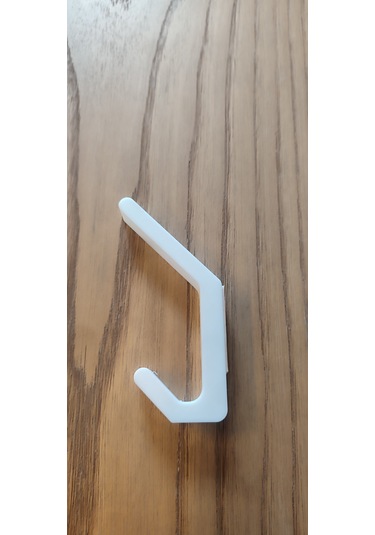 Hepsi3boyutlu - 5 Adet Beyaz Kanca Askılık Beyaz Beyaz