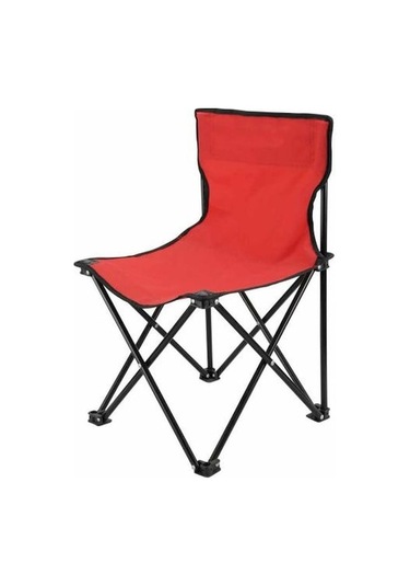 Novahub Kırmızı Arkalıklı Kamp Sandalyesi Ergonomik Tasarım Güçlü Yük Taşıyan Kompakt Boyut Taşınabilir Katlanır Tabure Sandalye Kamp Malzemeleri Kırmızı Kırmızı