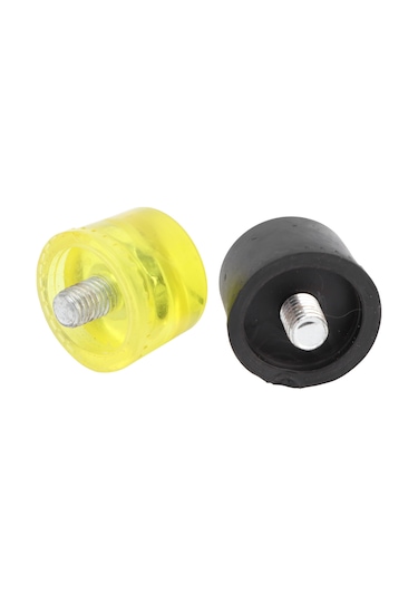 Reedark 2 Adet M10x1 Kauçuk Çarpma Ucu Seti - 40mm Sarı-siyah, Ürün Koruma, Hızlı Değişim, Çarpmaya Dayanıklı Çekiç Aksesuarı