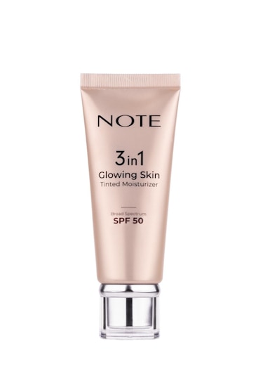 Note Cosmetics 3 in 1 Glowing Skin Tinted Moisturizer 50 SPF Işıltılı Aydınlatıcı Krem