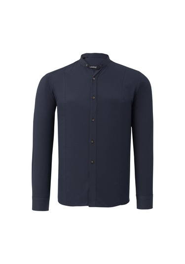 G986 Dewberry Erkek Gömlek-lacivert Lacivert