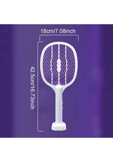 El Elektrikli Sineklik 3000 V Böcek Öldürücü Raket 2 İn 1 Sineklik Usb Şarj 2 In 1