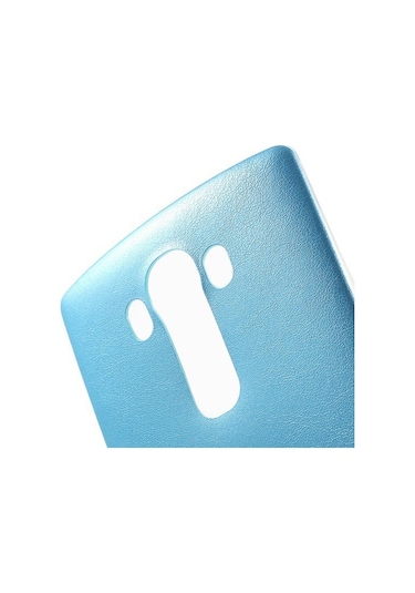 Lg G4 H815 Kılıf Deri Dokulu Slikon Arka Kılıf Beyaz