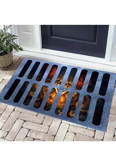 Maiyame 3d Halloween İllüzyon Palyaço Paspası - Suyu Hızlı Emici, Çift Taraflı Kaymazsız, 40x60 Cm Diğer