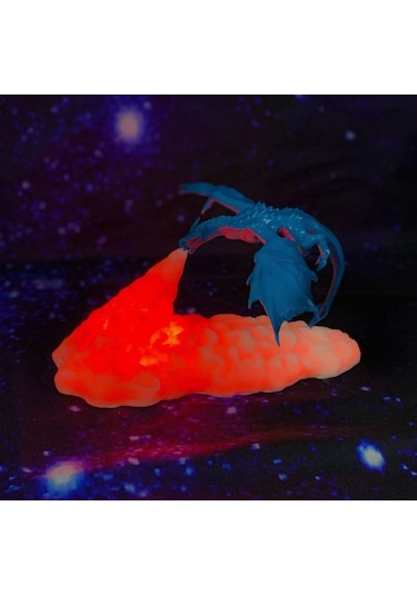 Dükkan Design Şarjlı Ejderha Gece Lambası Çok Renkli