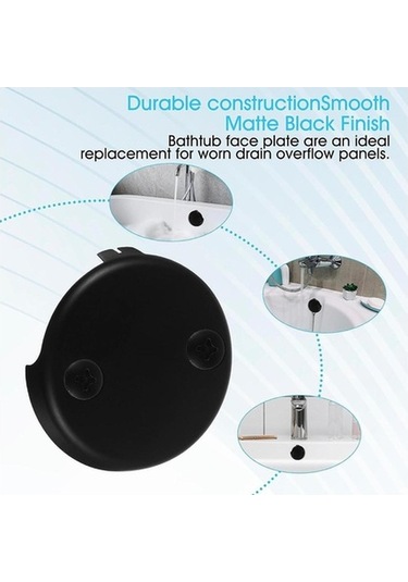 Trendooze Küvet Drenaj Kapağı Kit Siyah - Lavabo Banyo Uygun Siyah