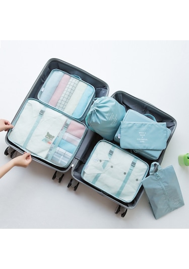 Dinosaurs Venta 8 Parça Valiz Düzenleyici Seti Seyahat Saklama Çantası05 Altın