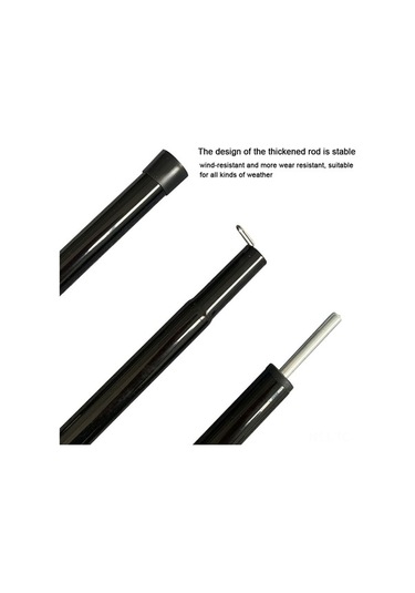 Tongxida Dayanıklı Siyah Çadır Direği - 16mm 1.5m Teleskopik Çubuk, Katlanabilir, Çok Renkli Çok Renkli