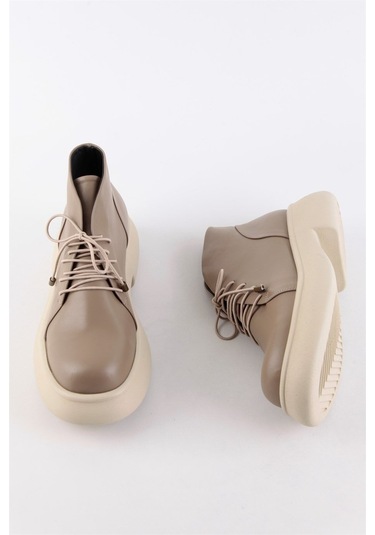 Ella Vizon Hakiki Deri Kadın Bot-vizon Vizon