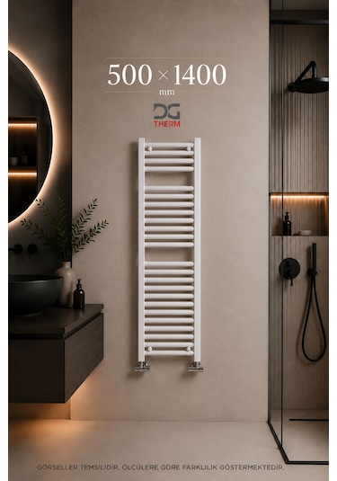 500X1400 Beyaz Havlupan 20 Borulu Banyo Havlupanı
