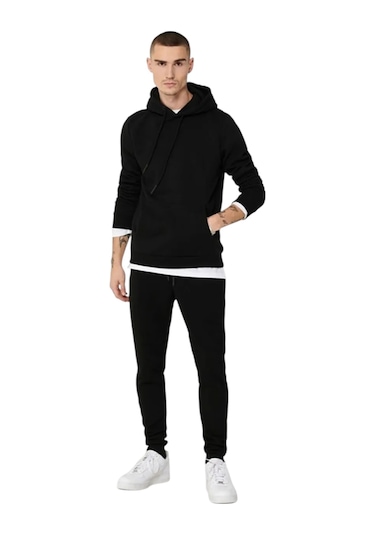 Only Erkek Kapüşonlu Sweatshirt Sİyah